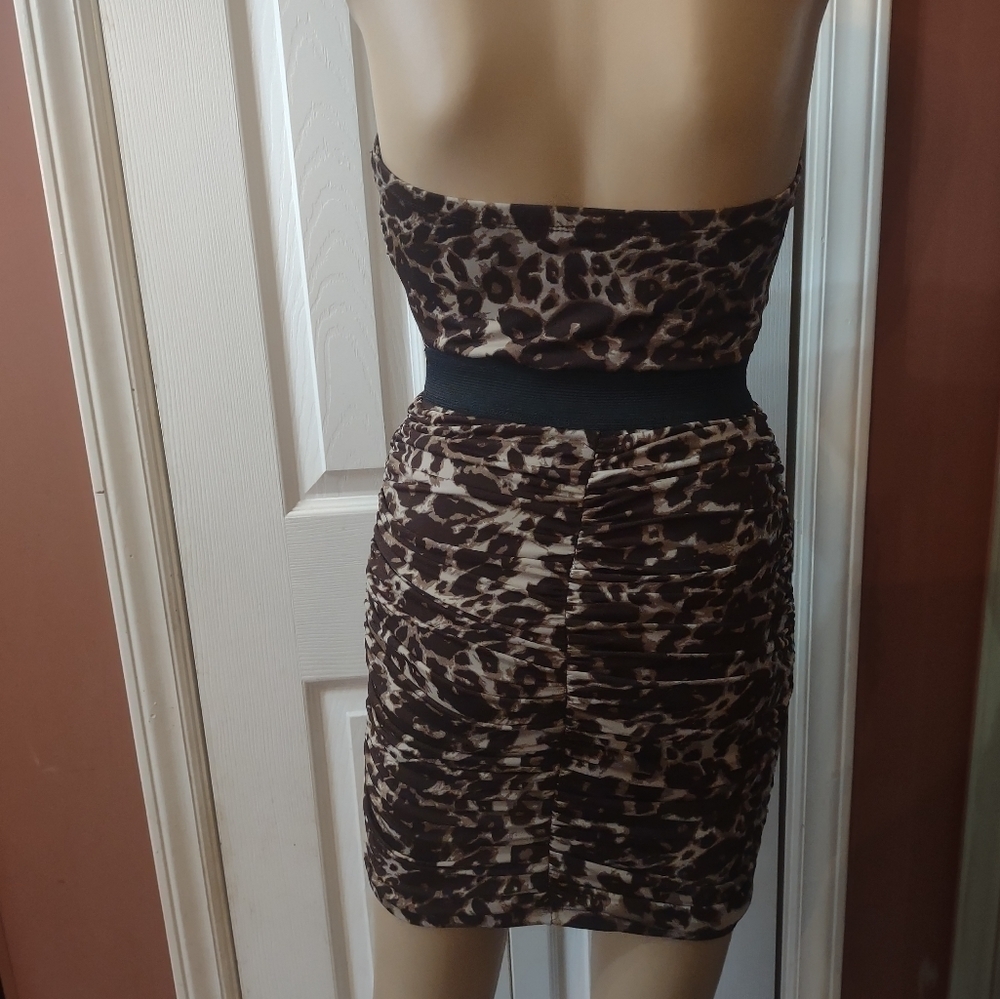 Rue 21 Strapless Animal Print woman's dress Size Small - Picture 2 of 5